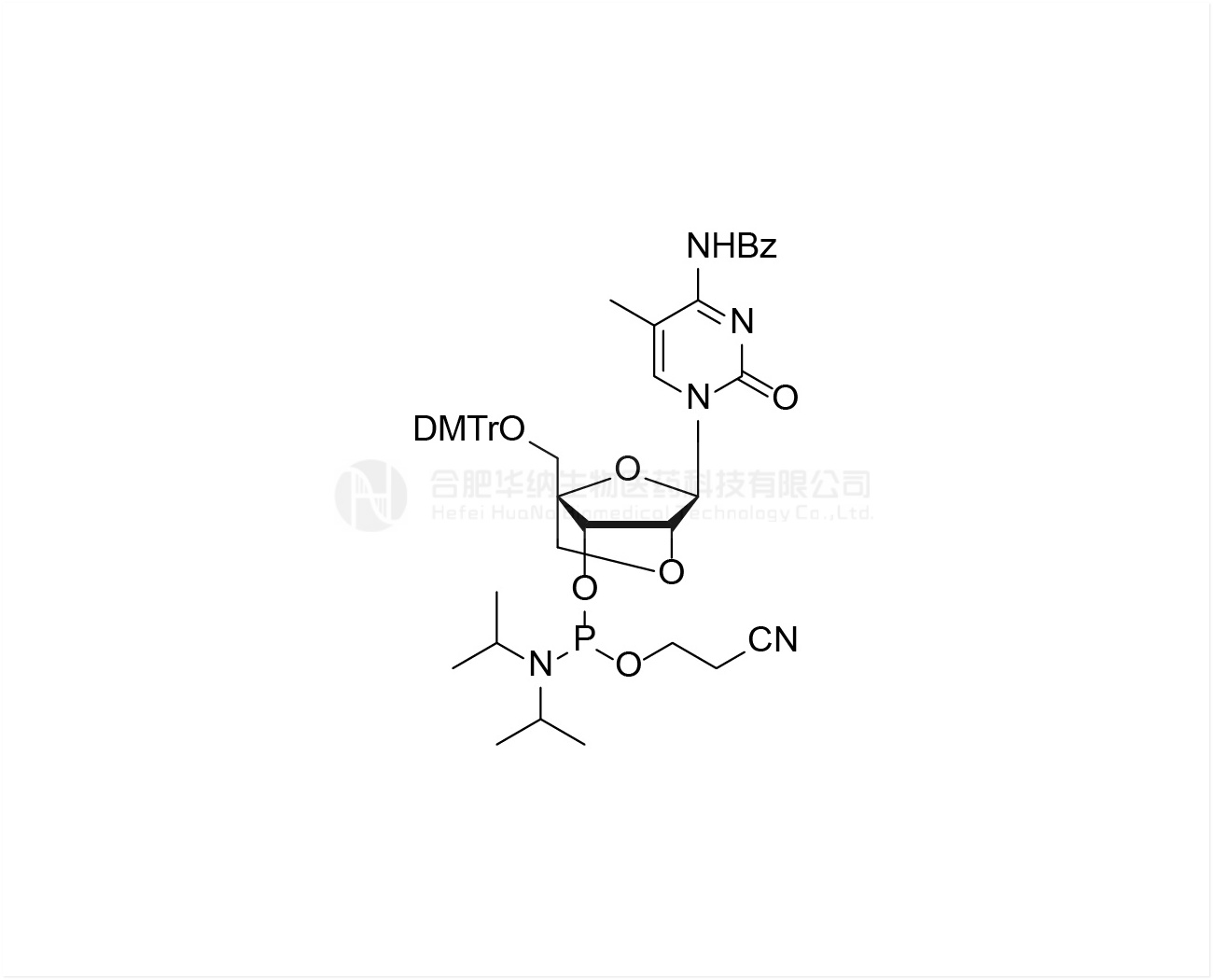 DMTr-2'-O-4'-C-Locked-5-Me-rC(Bz)-3'-CE-Phosphoramidite