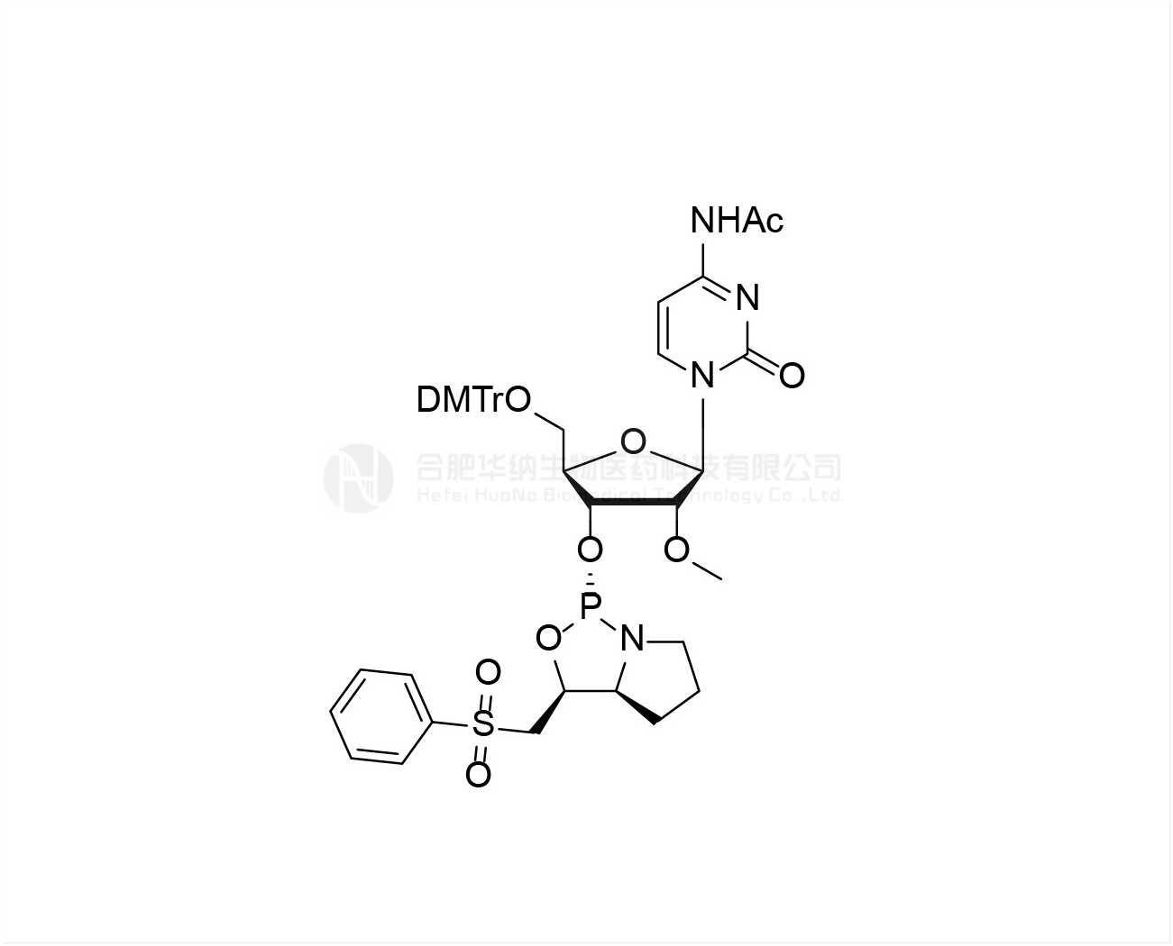 DMTr-2'-O-Me-rC(Ac)-3'-(L)-PSM-Phosphoramidite