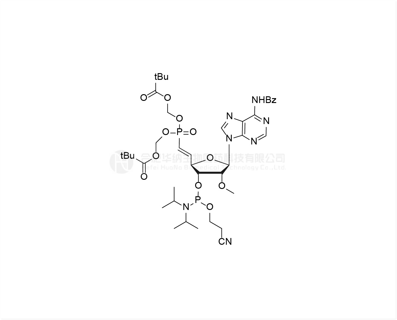 5'-POM-(E)-vinyl phosphonate-2'-O-Me-rA(Bz)-3'-CE-Phosphoramidite